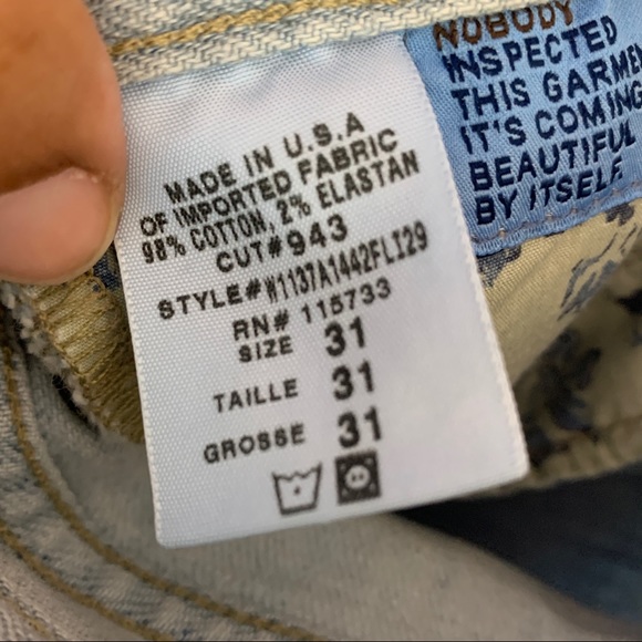 Gold Sign- Light Wash Cut Off Denim Shorts size 31 - Picture 13 of 13